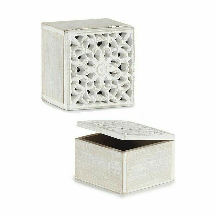 Набор шкатулокБелый Деревянный 11,5 x 8 x 11,5 cm (6 штук) - купить Шкатулки по цене 4581.0 Набор шкатулокБелый Деревянный 11,5 x 8 x 11,5 cm (6 штук) - купить Шкатулки по цене 4581.0