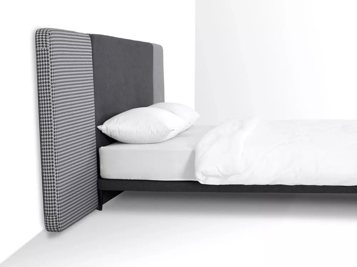 Кровать Licata 180х200 композиция 4 серого цвета - купить Кровати для спальни по цене 93330.0