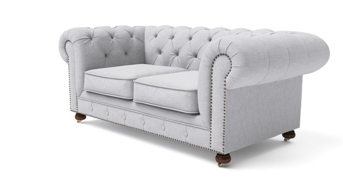  Двухместный диван Chesterfield Lux MT бежевый  - купить Прямые диваны по цене 58800.0