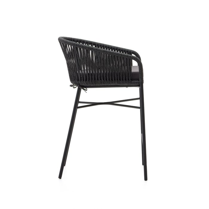 Полубарный стул Yanet черного цвета - лучшие Барные стулья в INMYROOM