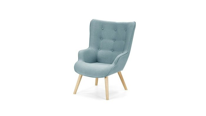 Кресло Лаунж серо-голубого цвета