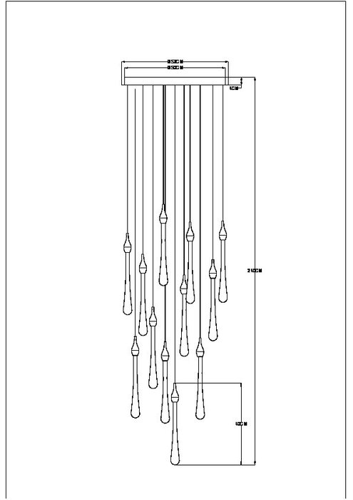 Каскадная люстра Arte Lamp RAINDROP A1803LM-36PB - купить Подвесные люстры по цене 64990.0