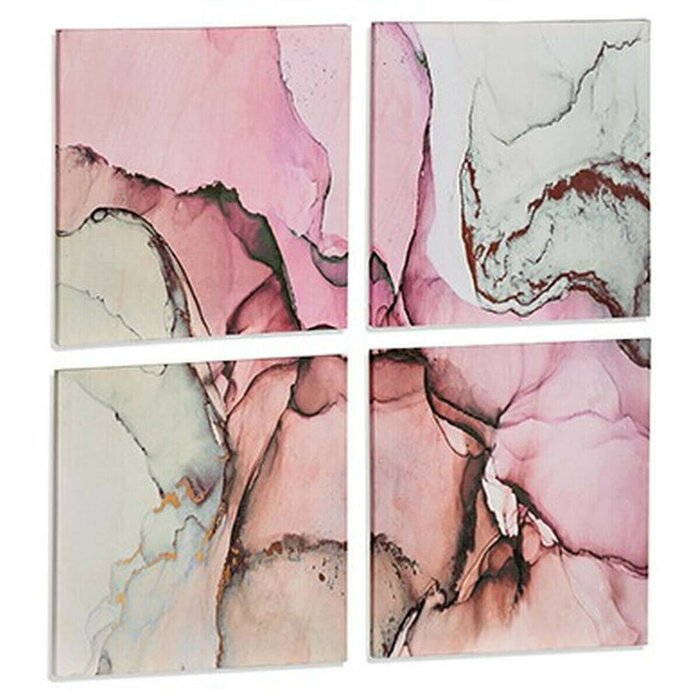Полотно Розовый Мрамор 35 x 7 x 35 cm (6 штук) - лучшие Картины в INMYROOM