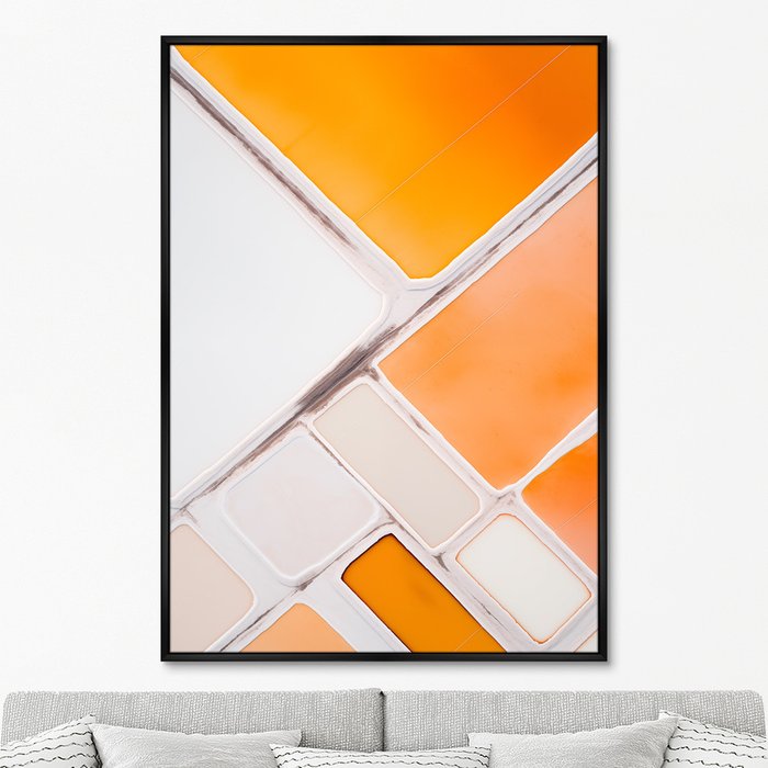 Репродукция картины Salt lakes, orange and pink, No 1, 2024г. - купить Картины по цене 24999.0
