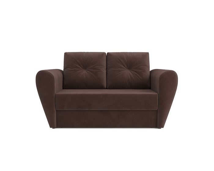 Прямой диван-кровать Квартет светло-коричневого цвета - купить Прямые диваны по цене 26090.0