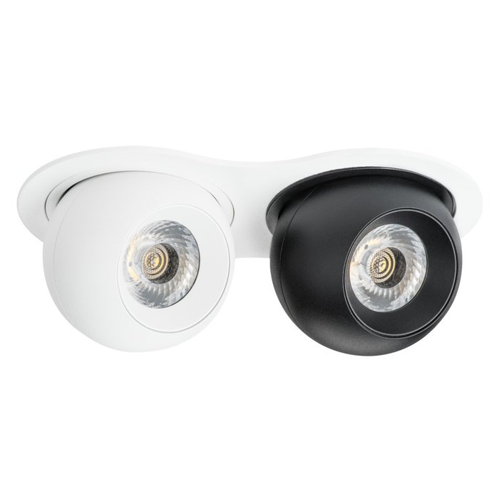 Светильник INTERO LED 9W*2 850LM*2 24G БЕЛЫЙ/ЧЕРНЫЙ 3000K (217626+217062+217072) - лучшие Встраиваемые споты в INMYROOM Светильник INTERO LED 9W*2 850LM*2 24G БЕЛЫЙ/ЧЕРНЫЙ 3000K (217626+217062+217072) - лучшие Встраиваемые споты в INMYROOM