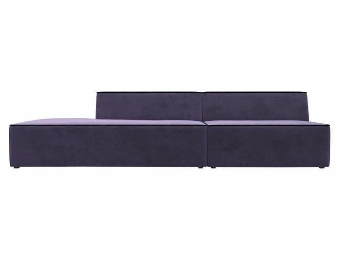 Прямой модульный диван Монс Модерн темно-фиолетового цвета с черным кантом левый - купить Прямые диваны по цене 51999.0