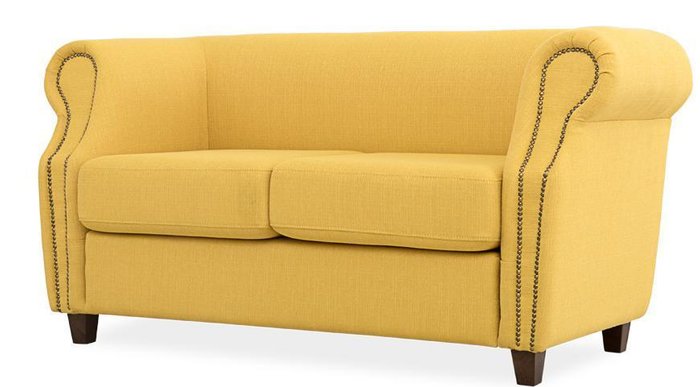 Диван прямой Бруклин желтого цвета - купить Прямые диваны по цене 26700.0