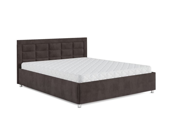 Кровать Версаль 160х190 темно-коричневого цвета с подъемным механизмом (микровельвет) - купить Кровати для спальни по цене 28090.0