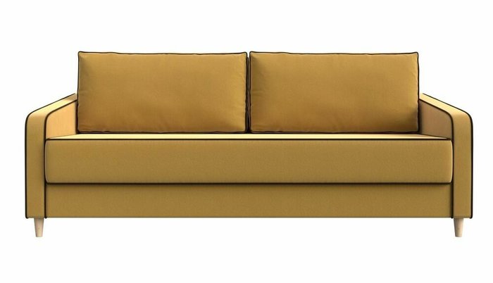 Прямой диван-кровать Варшава желтого цвета - купить Прямые диваны по цене 56999.0