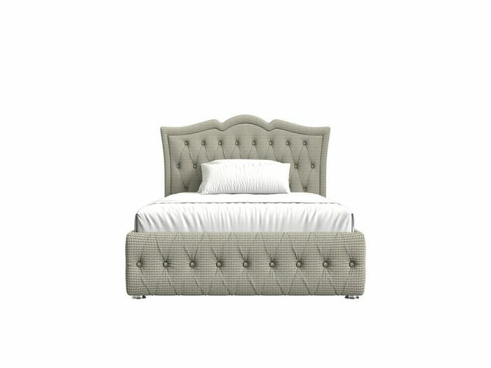 Кровать Герда 140х200 серо-бежевого цвета с подъемным механизмом  - купить Кровати для спальни по цене 73999.0