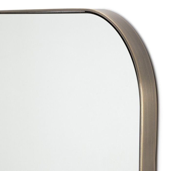 Зеркало настенное с отделкой металлом под состаренную латунь Caligone золотистого цвета - купить Настенные зеркала по цене 35804.0