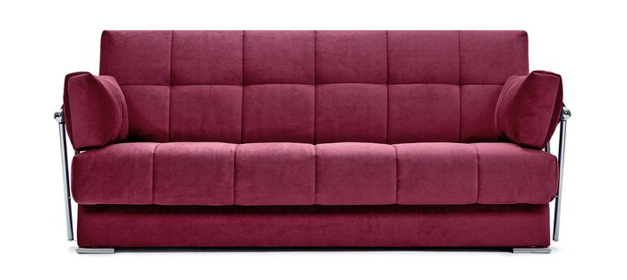  Раскладной диван с подлокотниками Delux GALAXY красного цвета - купить Прямые диваны по цене 29990.0