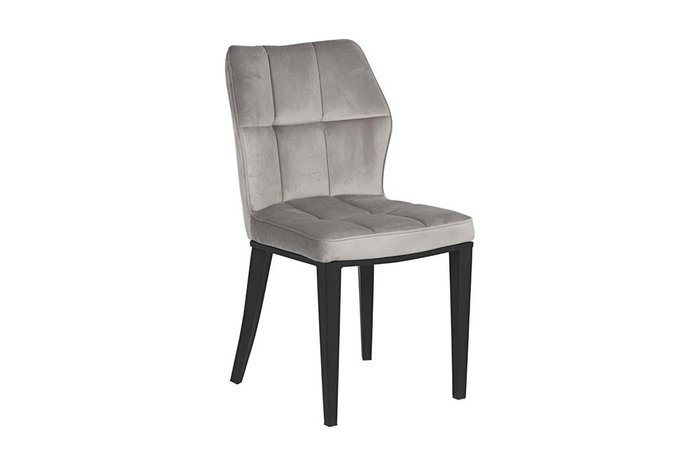 Стул в обивке из велюра серого цвета - купить Обеденные стулья по цене 16240.0