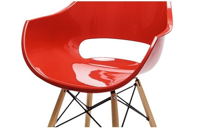 Стул Elsie с красным сидением - лучшие Обеденные стулья в INMYROOM
