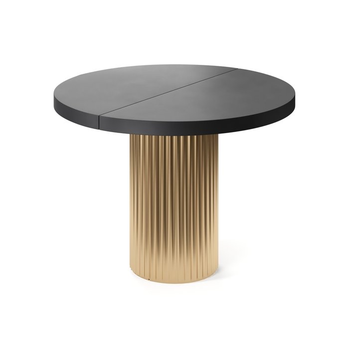 Обеденный стол раздвижной Мейсса черно-золотого цвета