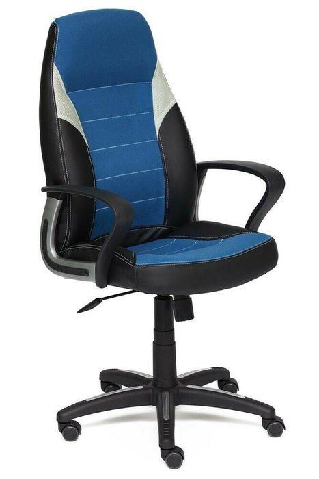 Кресло офисное Inter черно-синего цвета