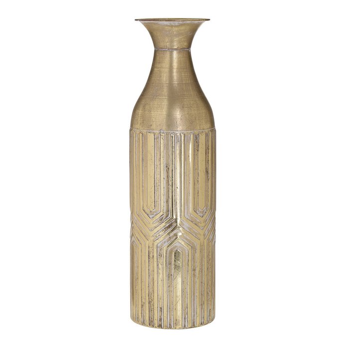 Металлическая ваза золотого цвета