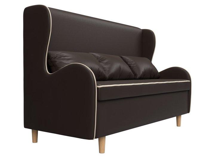 Диван Сэймон коричневого цвета (экокожа) - лучшие Прямые диваны в INMYROOM