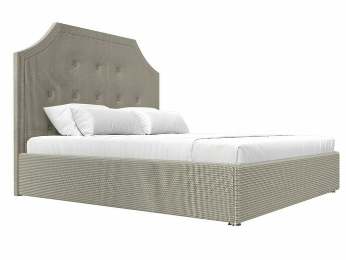 Кровать Кантри 160х200 серо-бежевого цвета с подъемным механизмом - лучшие Кровати для спальни в INMYROOM