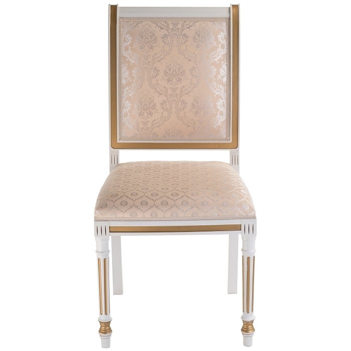 Стул Рембрандт молочного цвета с золотой патиной - купить Обеденные стулья по цене 13380.0