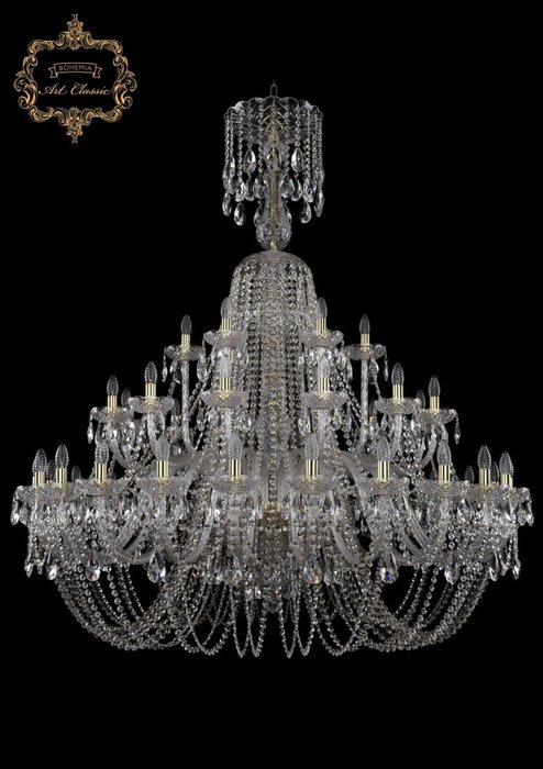 Хрустальная подвесная люстра Art Classic 45241 11.11.24+12+6.530.XL-160.Gd.Sp подсвечник