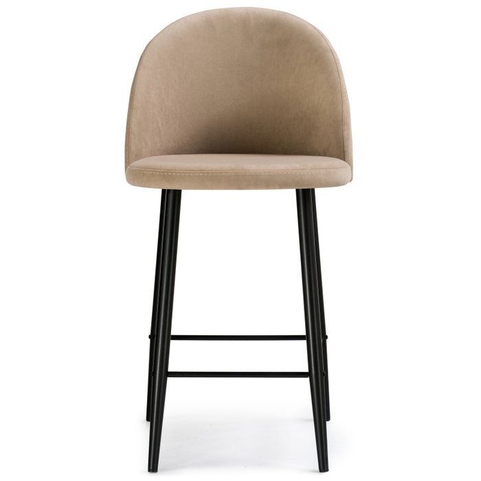 Стул полубарный Амизуре черно-бежевого цвета - купить Барные стулья по цене 7040.0