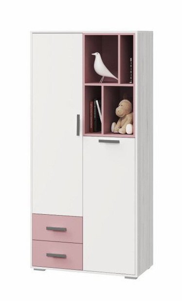 Шкаф Лило бело-розового цвета