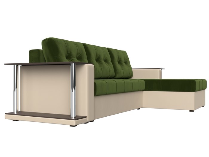 Угловой диван-кровать Даллас зеленого цвета - лучшие Угловые диваны в INMYROOM