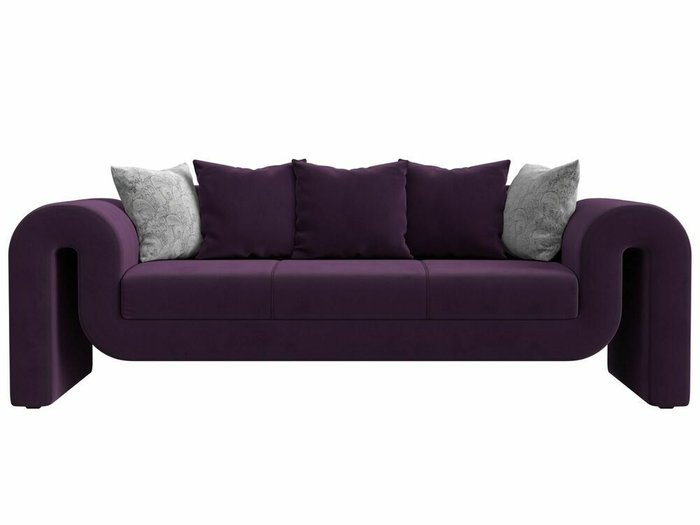Прямой диван Волна фиолетового цвет - купить Прямые диваны по цене 52999.0