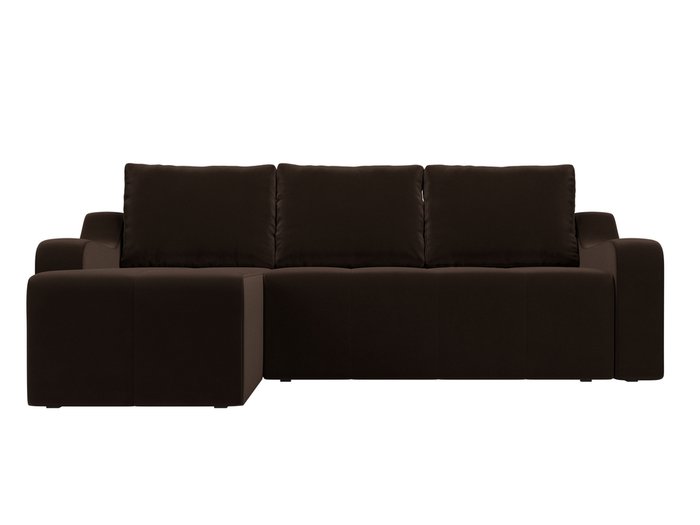 Угловой диван-кровать Элида коричневого цвета левый угол - купить Угловые диваны по цене 54999.0