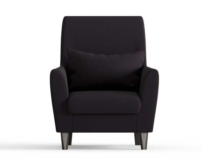 Кресло из велюра Кастилия черного цвета - купить Интерьерные кресла по цене 10190.0