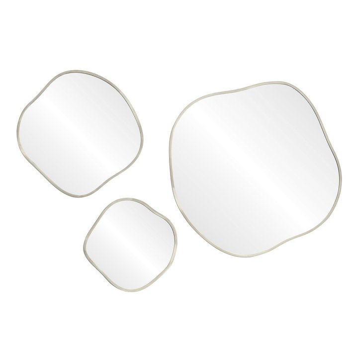 Настенное зеркало Organic L в раме серебряного цвета - купить Настенные зеркала по цене 22600.0