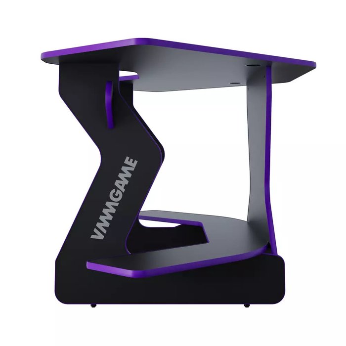 Игровой угловой компьютерный cтол Jetx черно-пурпурного цвета - лучшие Письменные столы в INMYROOM