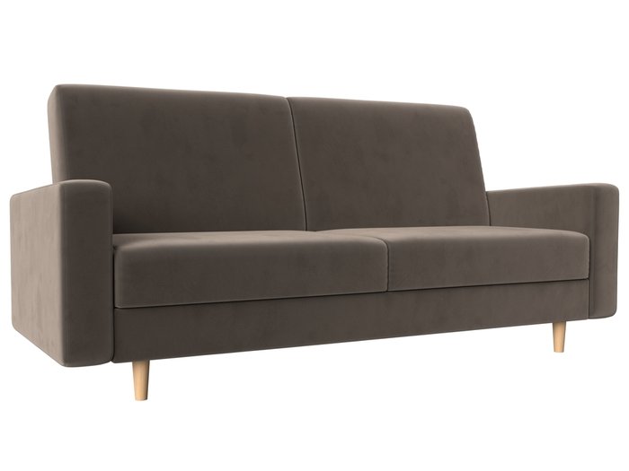 Прямой диван-кровать Бонн коричневого цвета