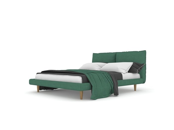 Кровать Крис 160х200 зеленого цвета без подъемного механизма - лучшие Кровати для спальни в INMYROOM