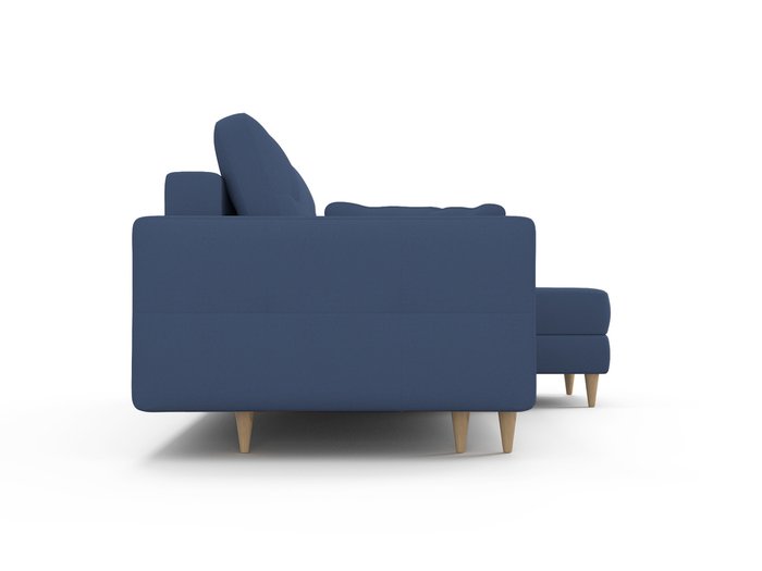 Угловой диван-кровать Берни темно-синего цвета - лучшие Угловые диваны в INMYROOM