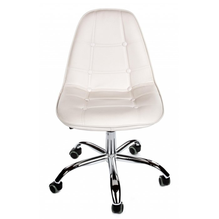 Компьютерный стул на колесах белого цвета - купить Офисные кресла по цене 8010.0
