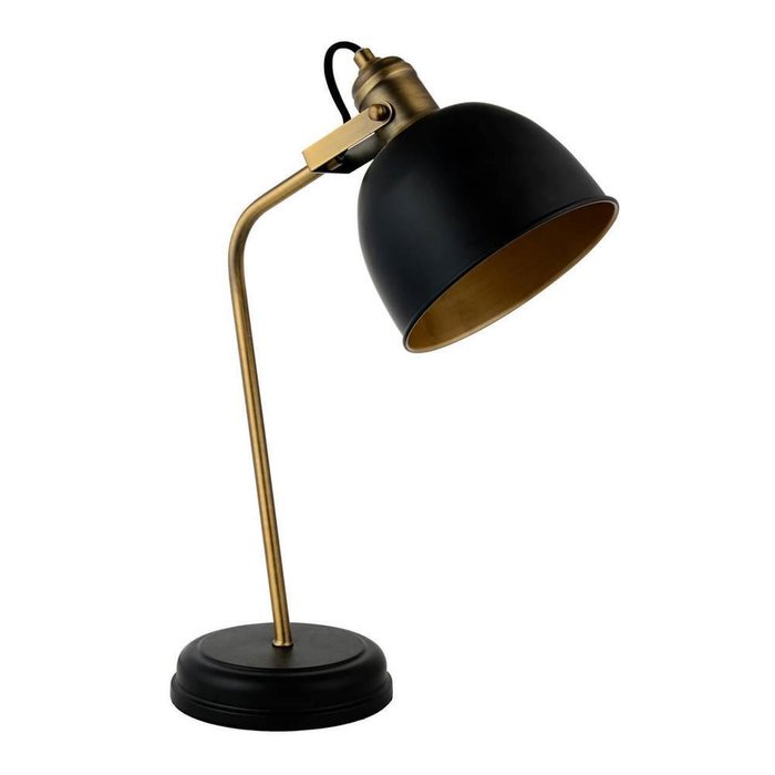 Настольная лампа Вальтер с черным плафоном