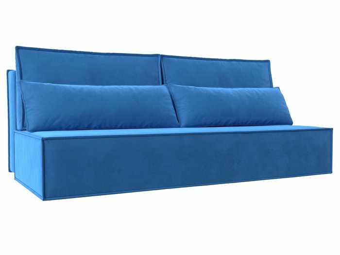 Прямой диван-кровать Фабио Лайт голубого цвета