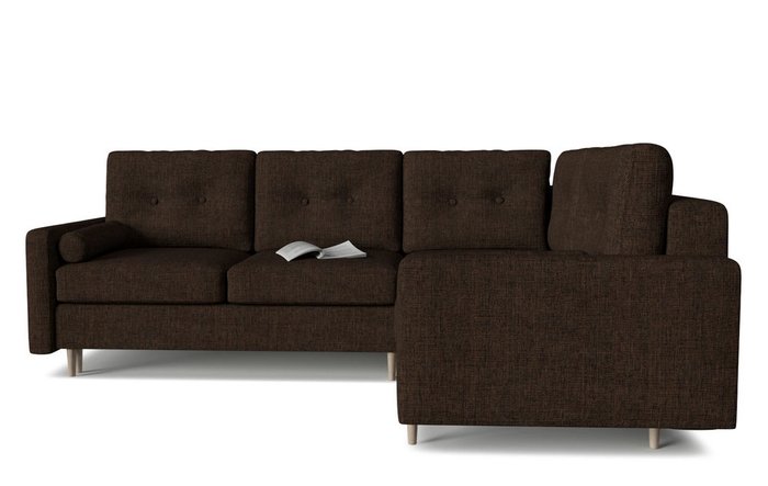 Диван-кровать модульный угловой Белфаст коричневого цвета - купить Угловые диваны по цене 51896.0