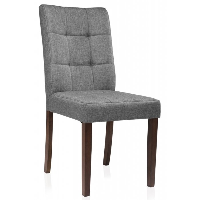 Стул Madina dark walnut fabric grey серого цвета Стул Madina dark walnut fabric grey серого цвета