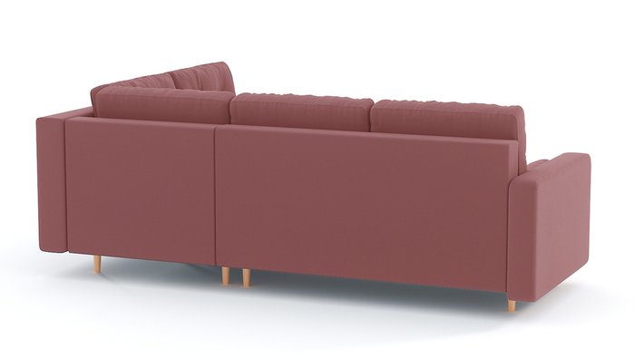 Угловой диван-кровать Палмер светло-розового цвета - лучшие Угловые диваны в INMYROOM