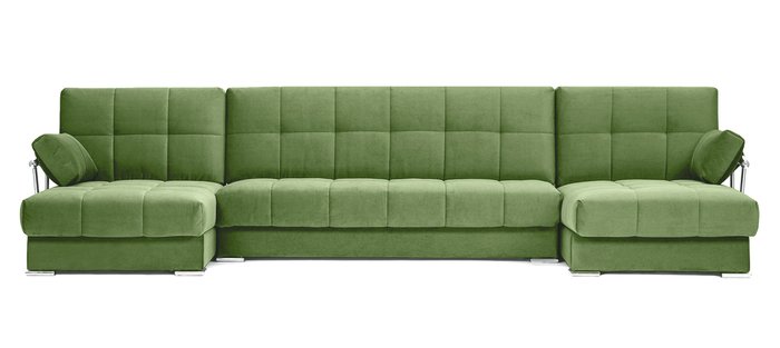 П-образный угловой диван-кровать Дудинка Galaxy зеленого цвета  - купить Угловые диваны по цене 69990.0