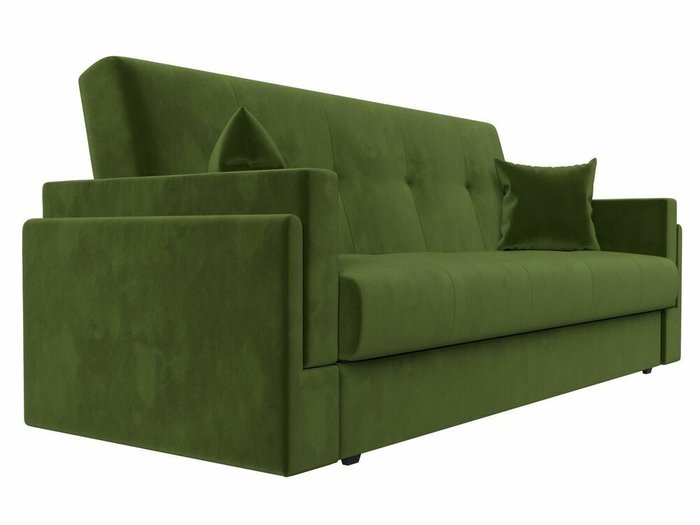 Диван-книжка Лига 015 зеленого цвета - лучшие Прямые диваны в INMYROOM