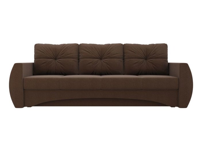 Прямой диван-кровать Сатурн коричневого цвета - купить Прямые диваны по цене 41990.0