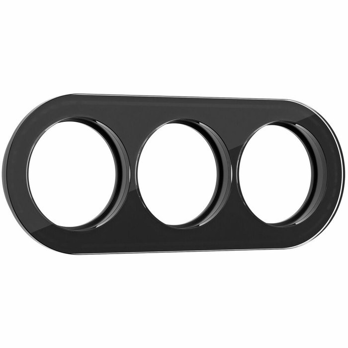 Рамка из стекла на 3 поста черный W0035108 Favorit Runda черный Рамка из стекла на 3 поста черный W0035108 Favorit Runda черный