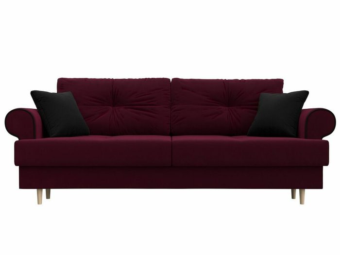 Прямой диван-кровать Сплин бордового цвета - купить Прямые диваны по цене 44999.0