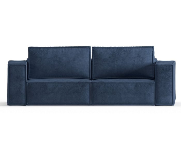 Диван-кровать из велюра Ли Рой темно-синего цвета - купить Прямые диваны по цене 41590.0