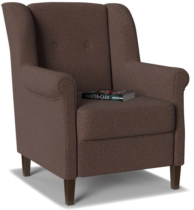 Кресло Бургос темно-коричневого цвета